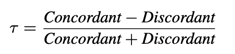 Kendall Tau-like Formula